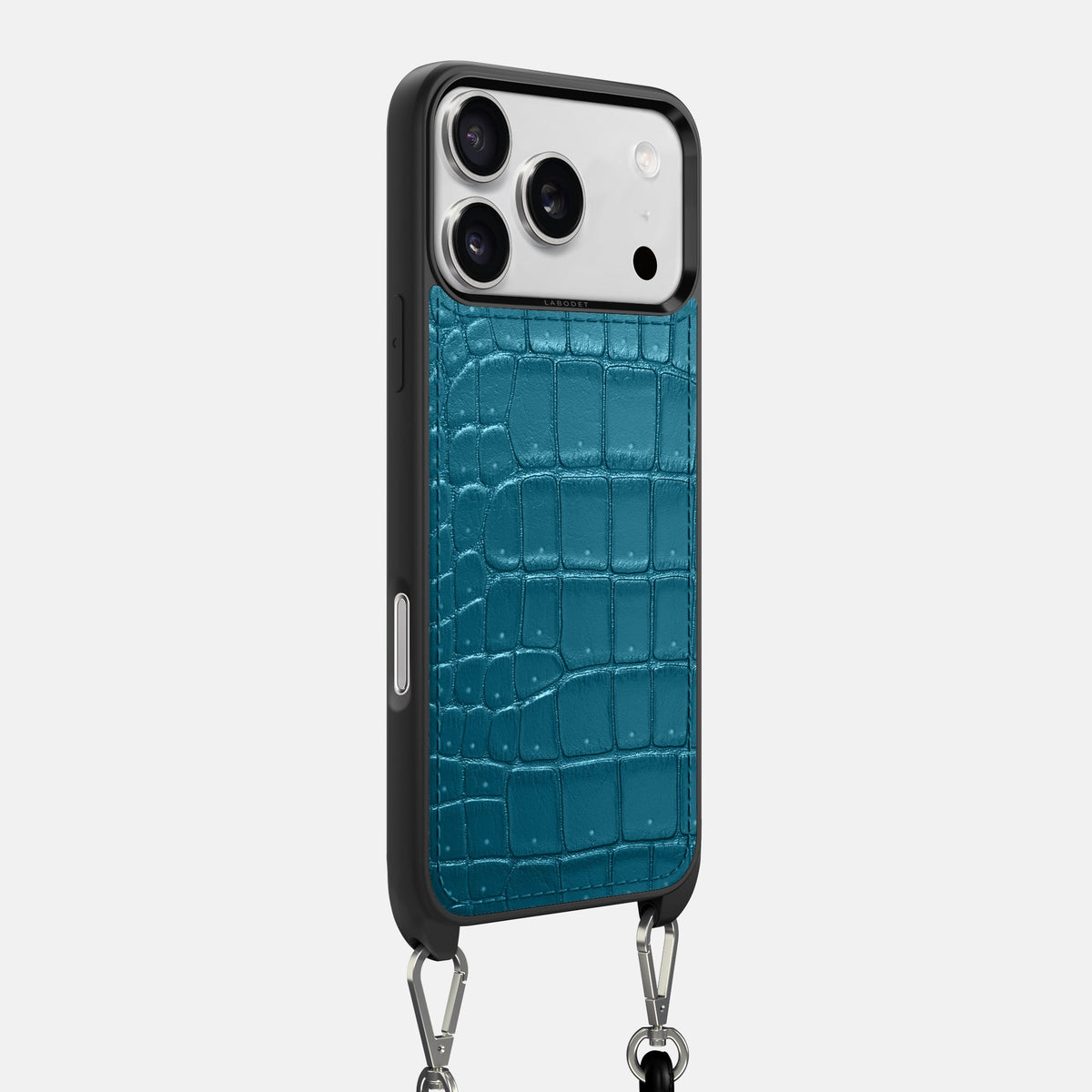 Crossbody Sport Case For iPhone 18 Pro Max In Porosus Crocodile -2 | Turquoise