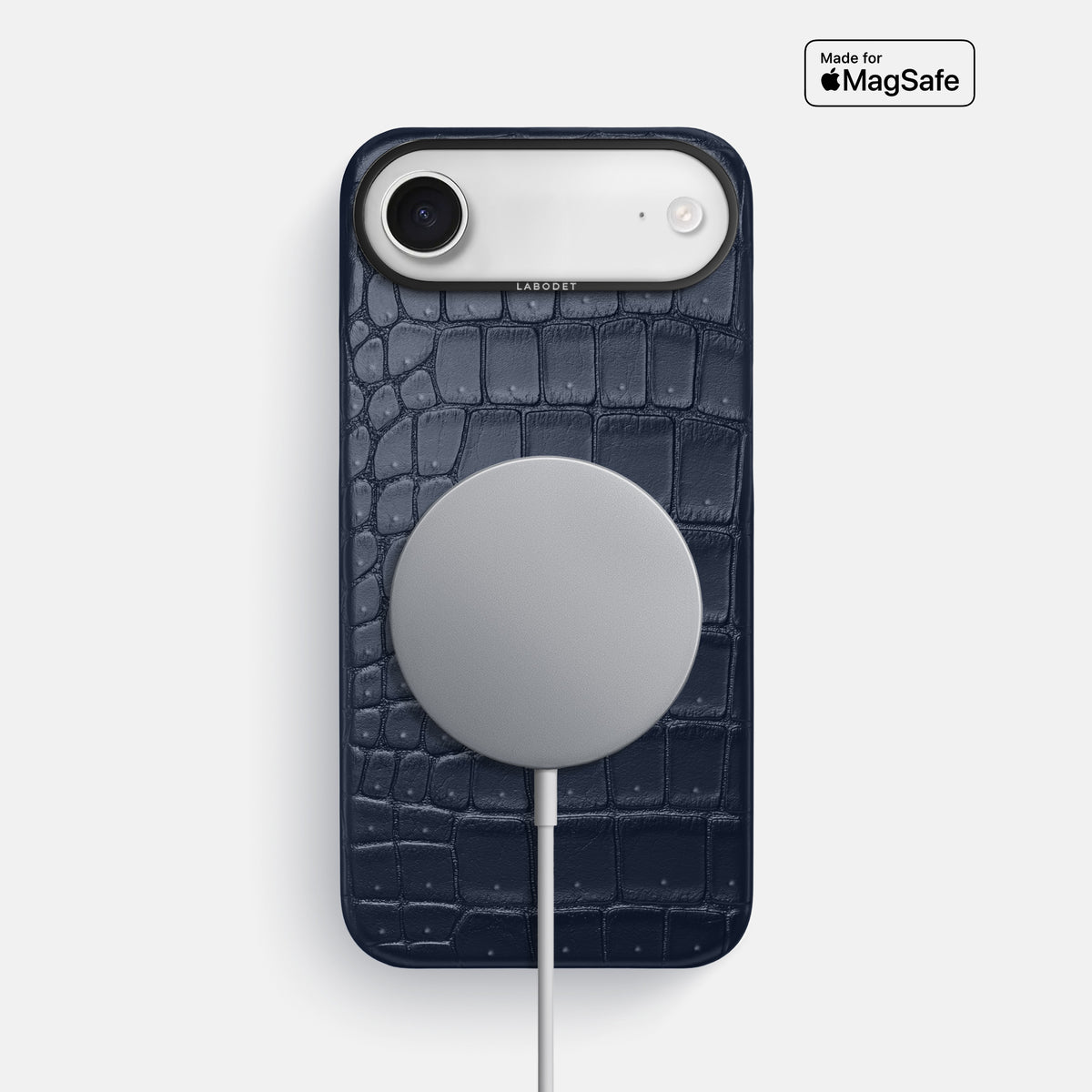 Classic Case For iPhone 17 Air In Porosus Crocodile -5 | Deep-Blue-Sea-Black