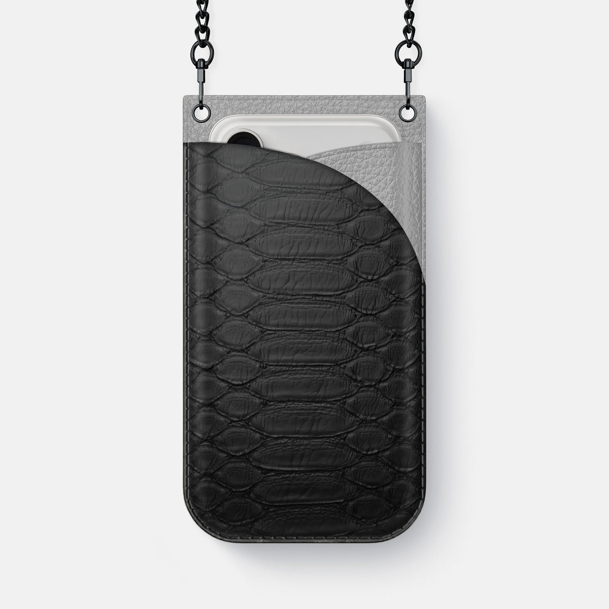 Crossbody Bag For iPhone 18 Pro Max In Python -1 | Black-Black