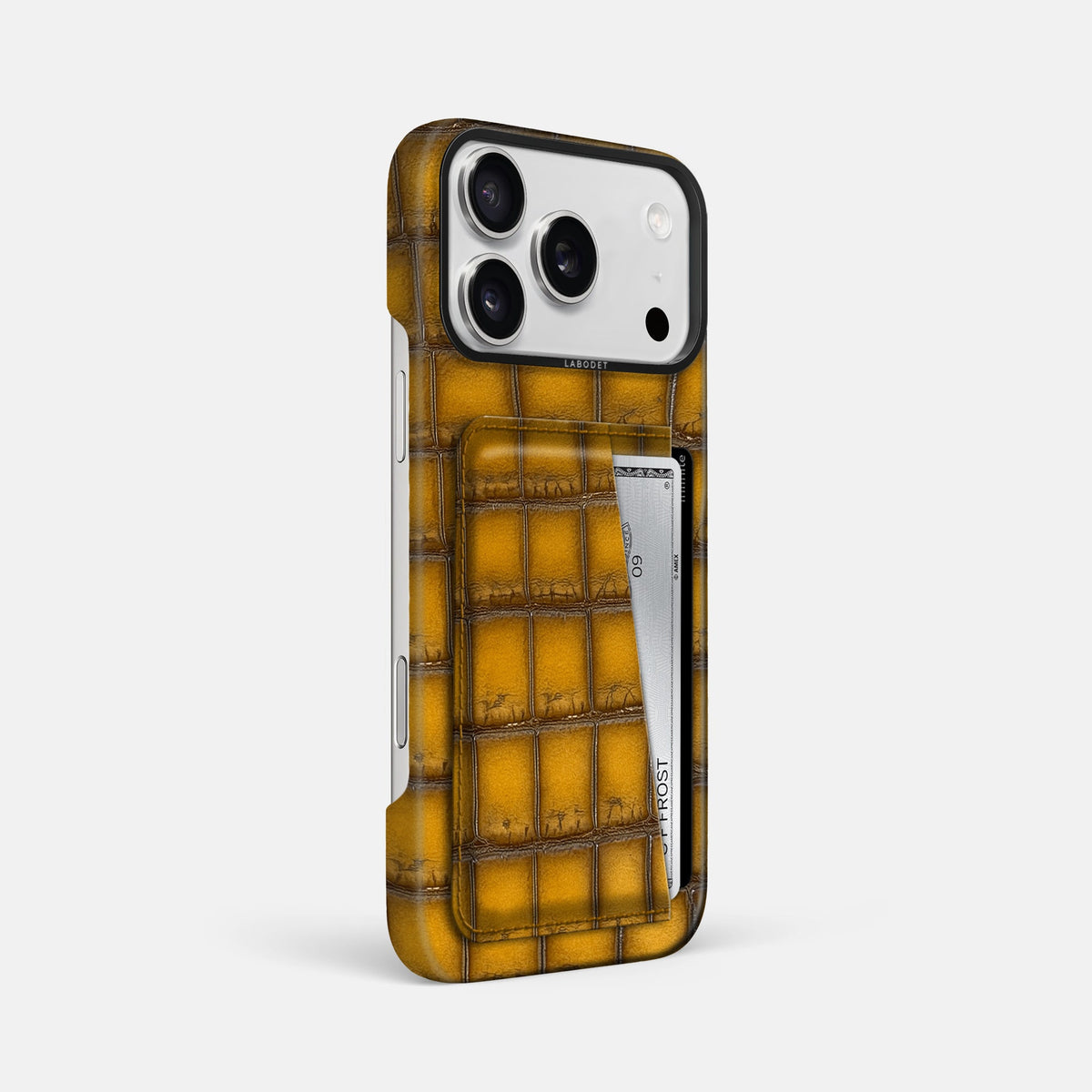 Double Card Case For iPhone 18 Pro Max In Patina Alligator -2 | Sydney-Black
