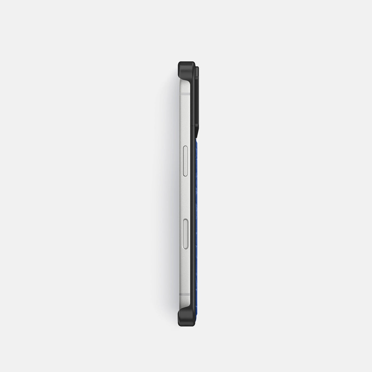 Metal Case For iPhone 18 Pro In Alligator -3 | Royal-Blue-Black