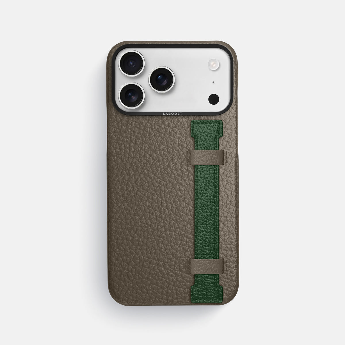 Handle Case Coloré For iPhone 17 Pro Max In Calf -1 | Taupe-Black