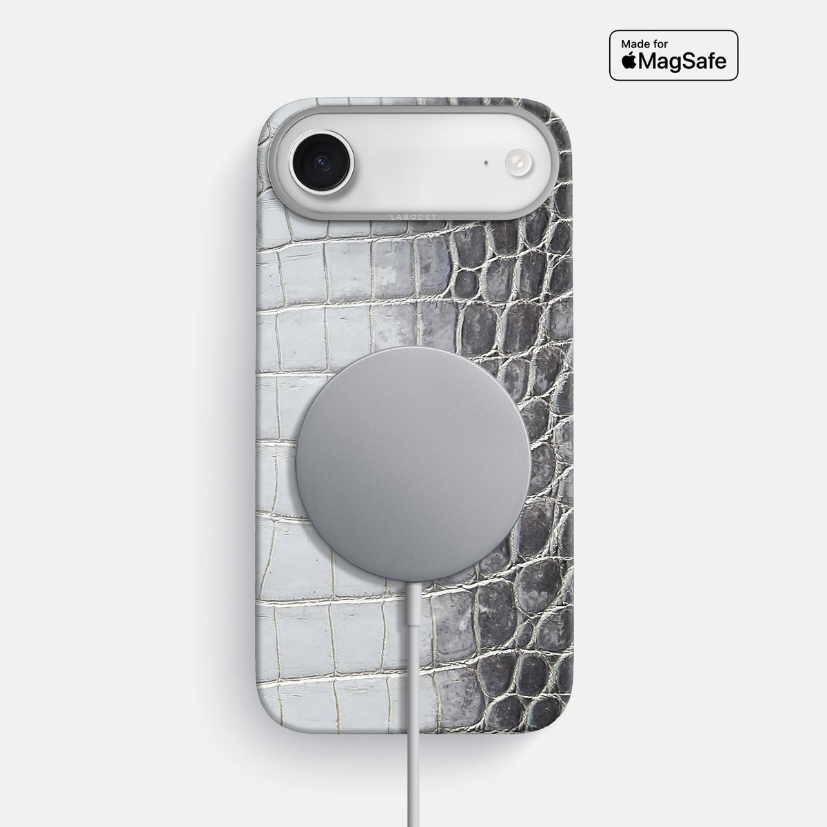 Classic Case For iPhone 17 Air In Himalayan Crocodile -4 | Silver-Steel