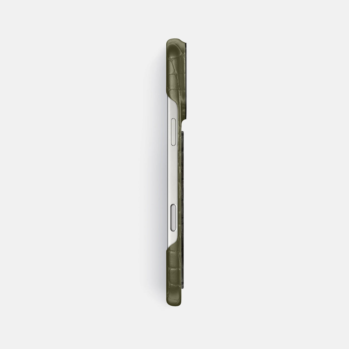 Classic Case With Carbon Dragon For iPhone 18 Pro Max In Alligator -3 | Kaki-Green-Black