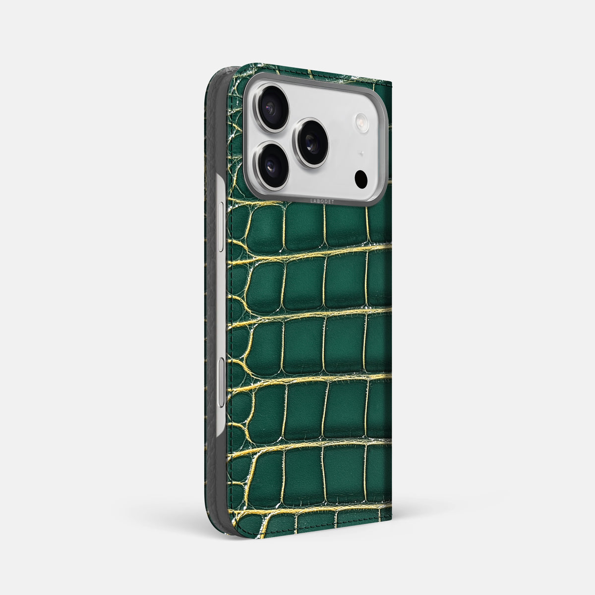 Folio Case For iPhone 17 Pro Max In Patina Alligator -1 | Cambridge-Steel