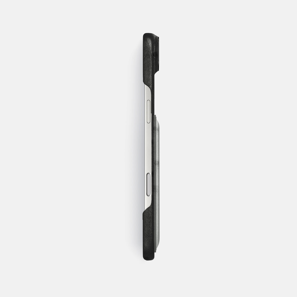 Double Card Case Coloré For iPhone 17 Air In Ostrich -3 | Black-Black