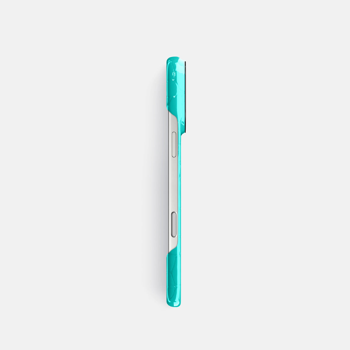 Classic Case For iPhone 17 Pro In Shiny Alligator -3 | Mint-Black