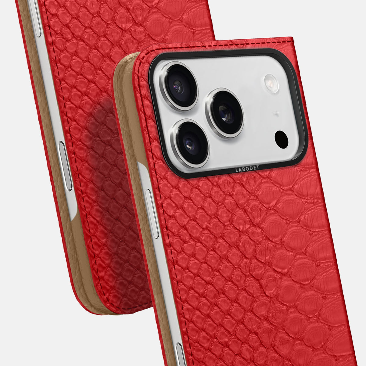 Folio Case For iPhone 18 Pro In Python -5 | Red-Black