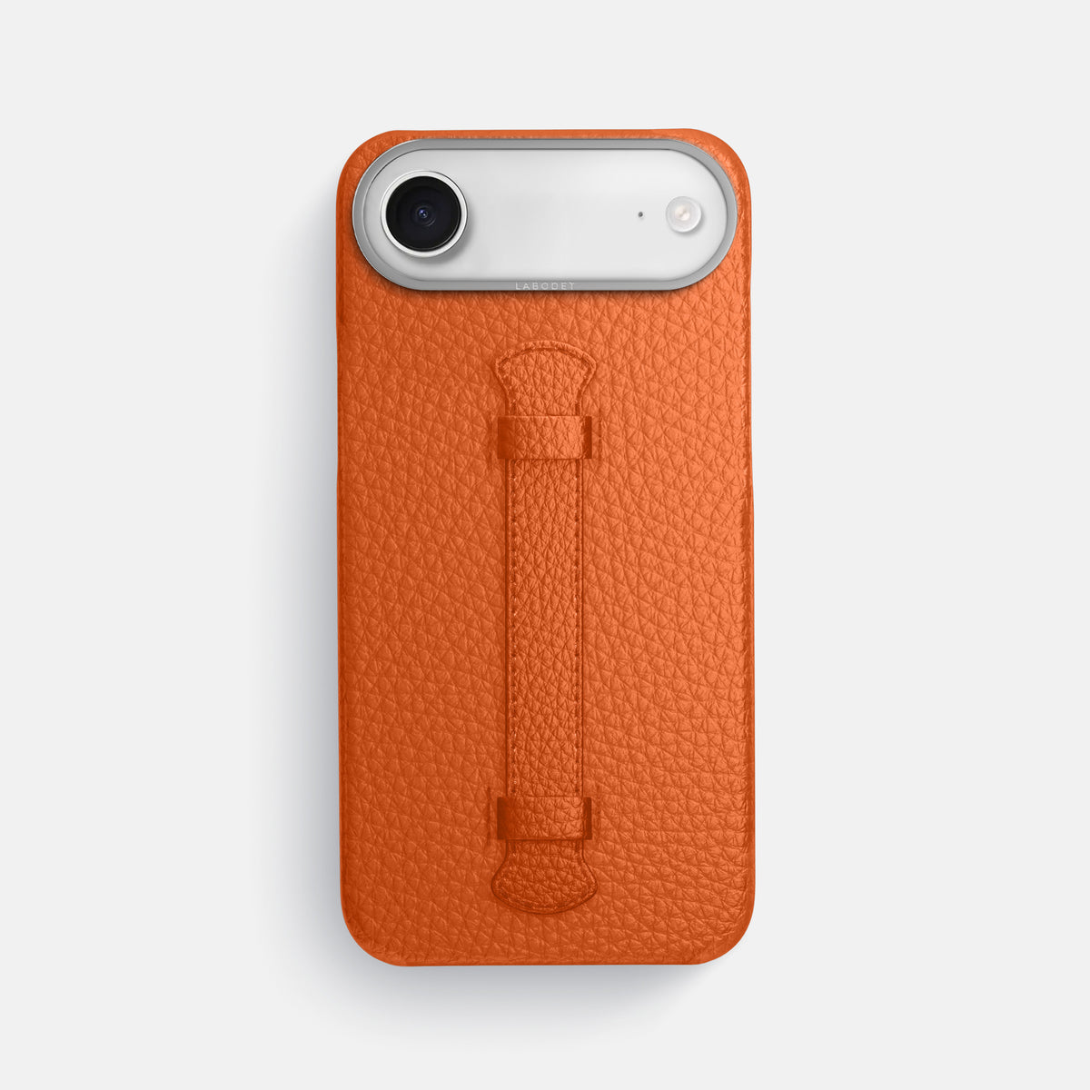 Center Handle For iPhone 17 Air In Calf -1 | Orange-Steel