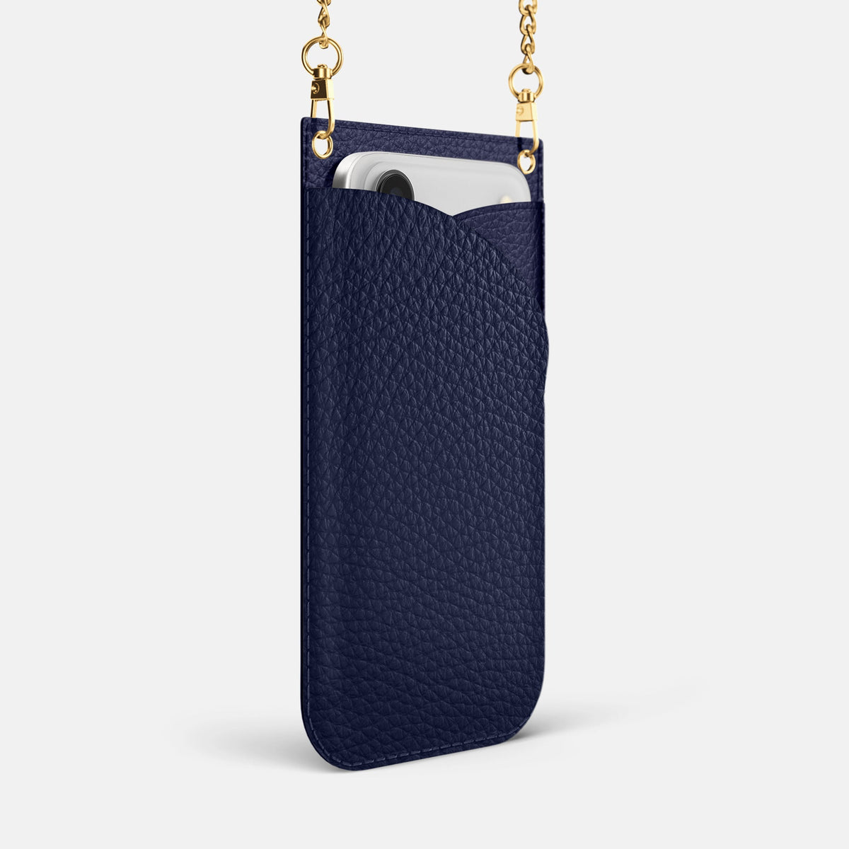 Crossbody Bag For iPhone 18 Pro Max In Calf -2 | Marine-Gold