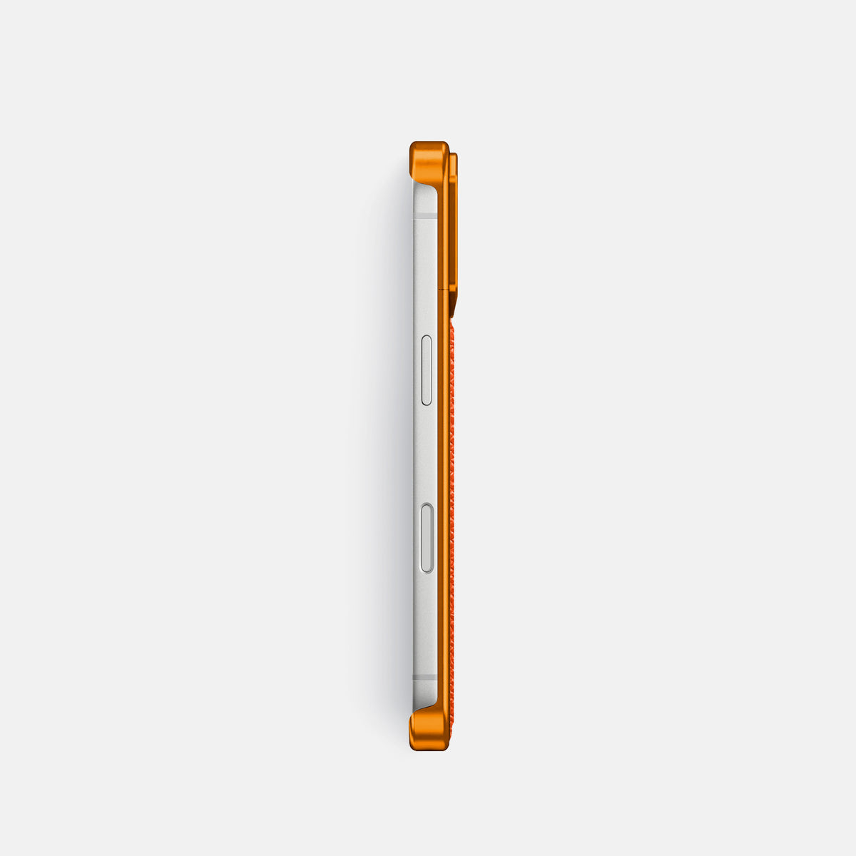 Metal Case For iPhone 17 Pro In Epsom-Style Calf -3 | Orange-Orange