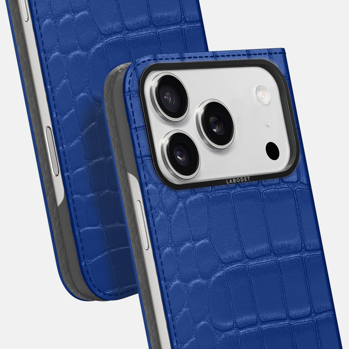 Folio Case For iPhone 18 Pro In Alligator -5 | Royal-Blue-Black
