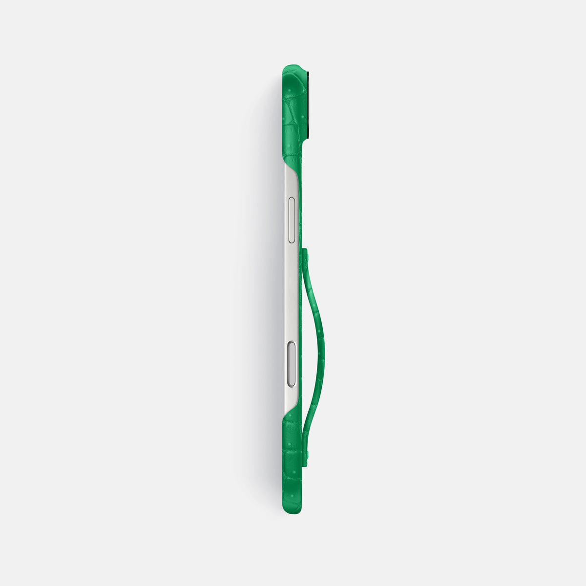 Finger Case For iPhone 17 Air In Porosus Crocodile -3 | Cactus-Green-Black