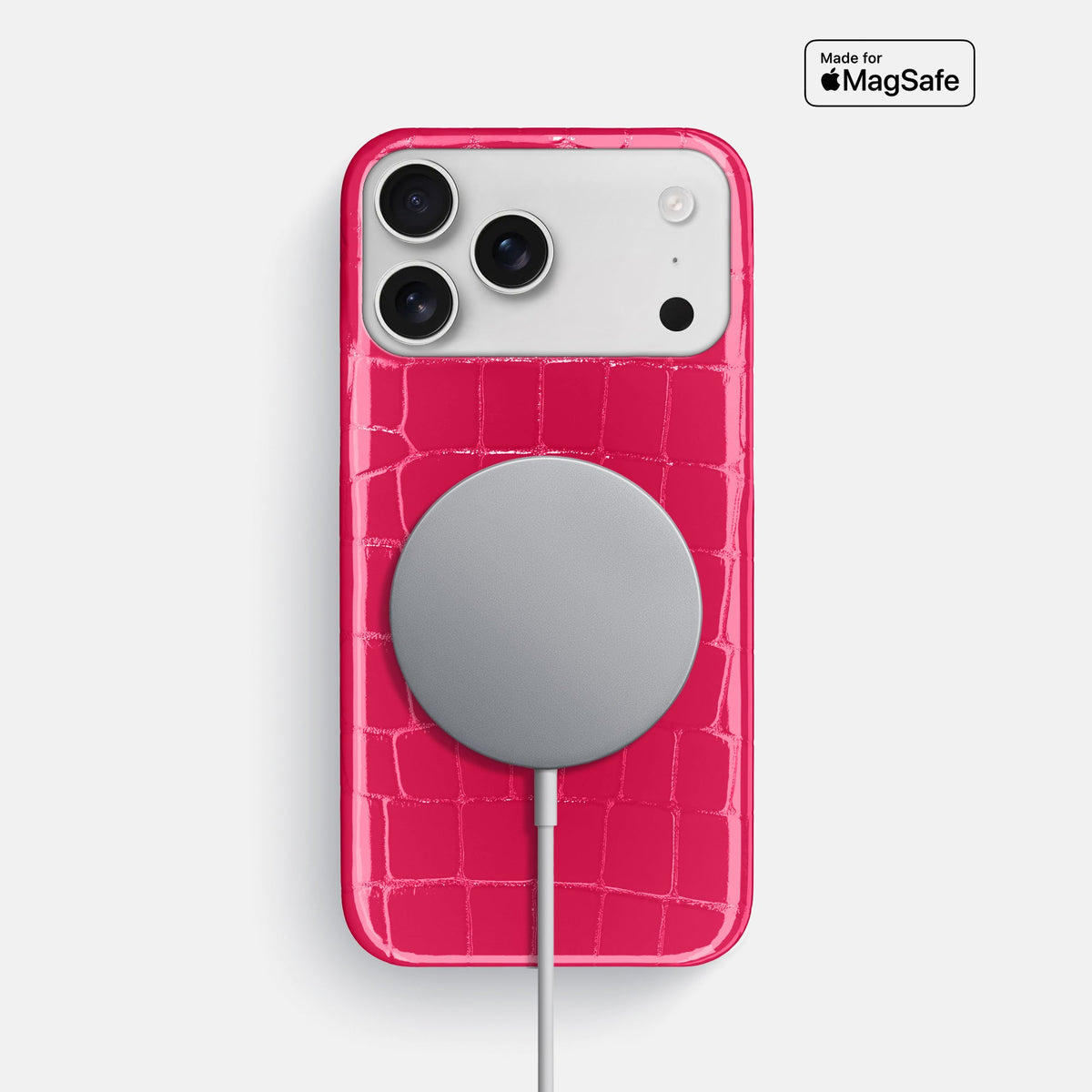 Slim Case For iPhone 18 Pro Max In Shiny Alligator -5 | Pink-Panther