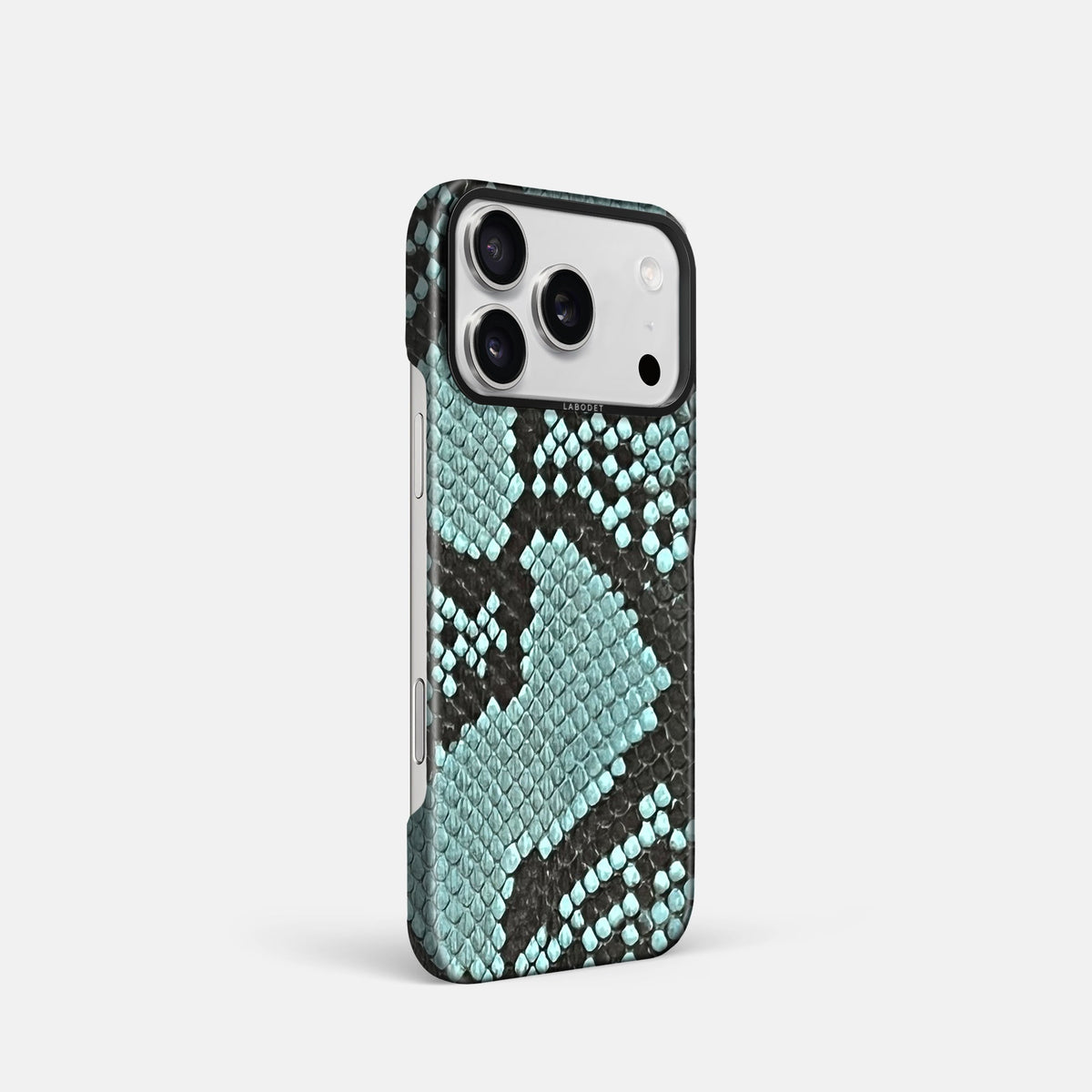 Classic Case For iPhone 18 Pro In Deluxe Python -2 | Blue-Lagoon-Black