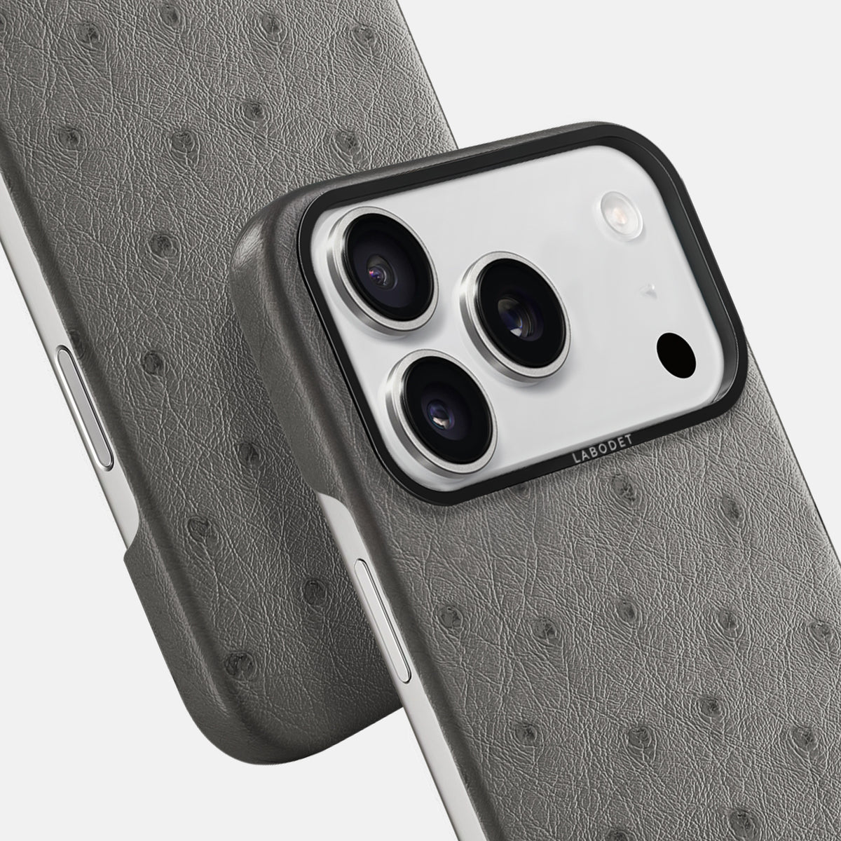 Classic Case For iPhone 17 Pro In Ostrich -6 | Grey-Black