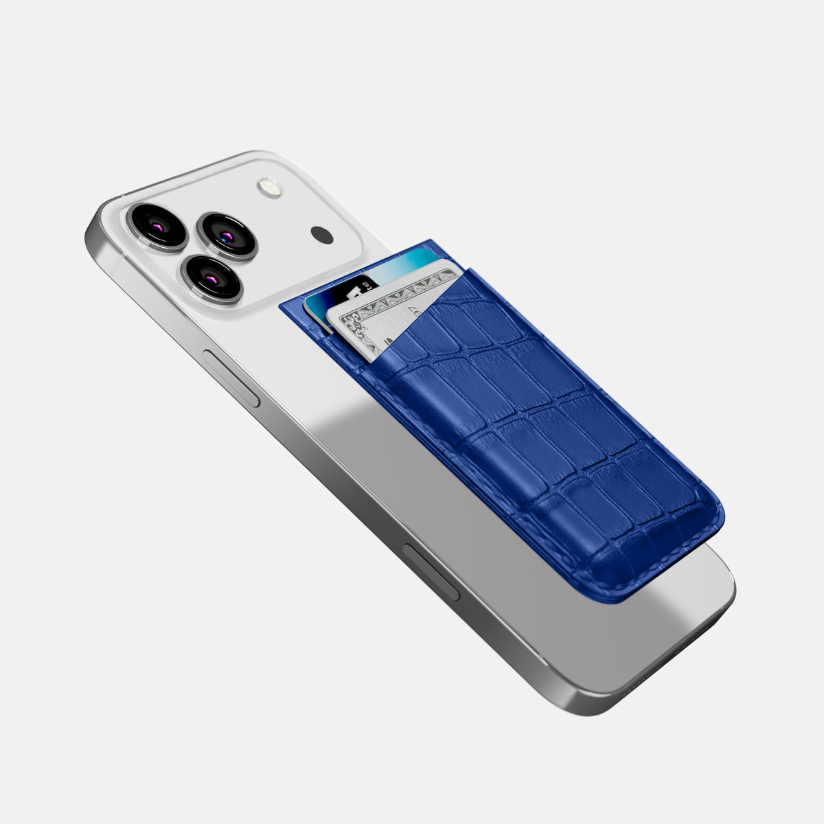MagSafe Wallet For iPhone 18 Pro Max In Alligator -4 | Royal-Blue