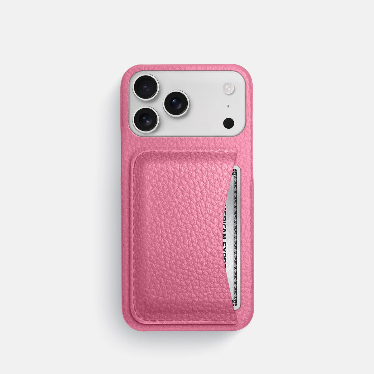 Slim Card Case For iPhone 18 Pro In Calf -1 | Pink