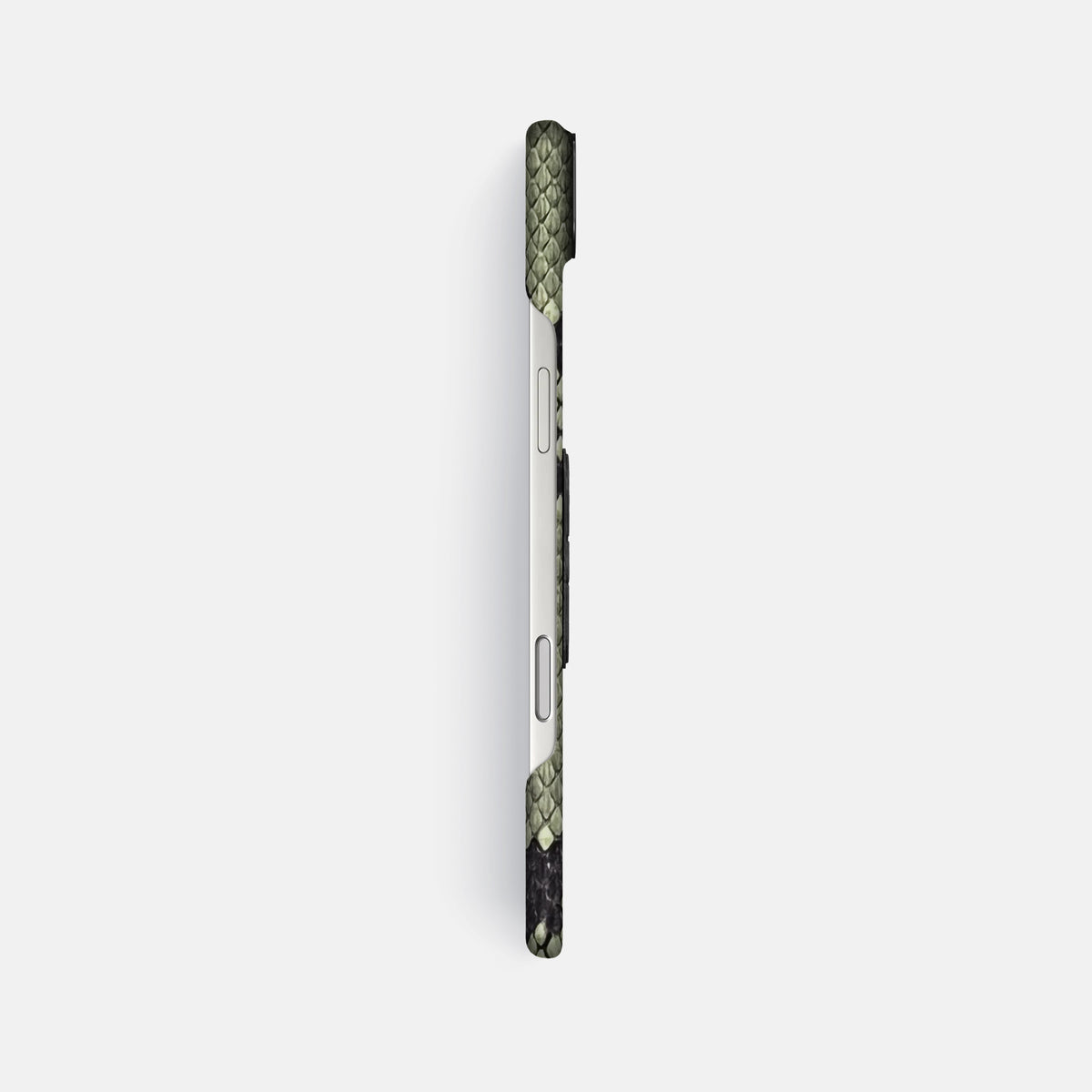 Classic Case With Carbon Skull For iPhone 17 Air In Deluxe Python -3 | Army-Green-Black