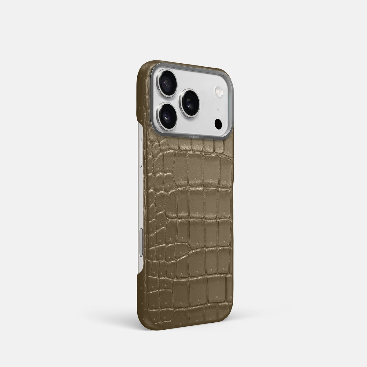 Classic Case For iPhone 17 Pro In Porosus Crocodile -2 | Kaki-Green-Steel