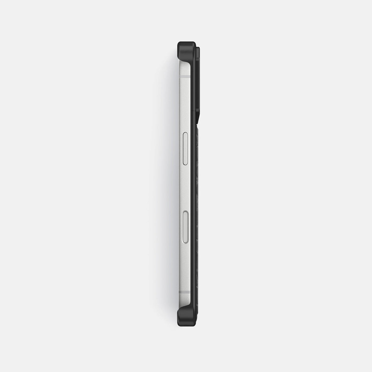 Metal Case For iPhone 18 Pro Max In Alligator -3 | Grey-Black