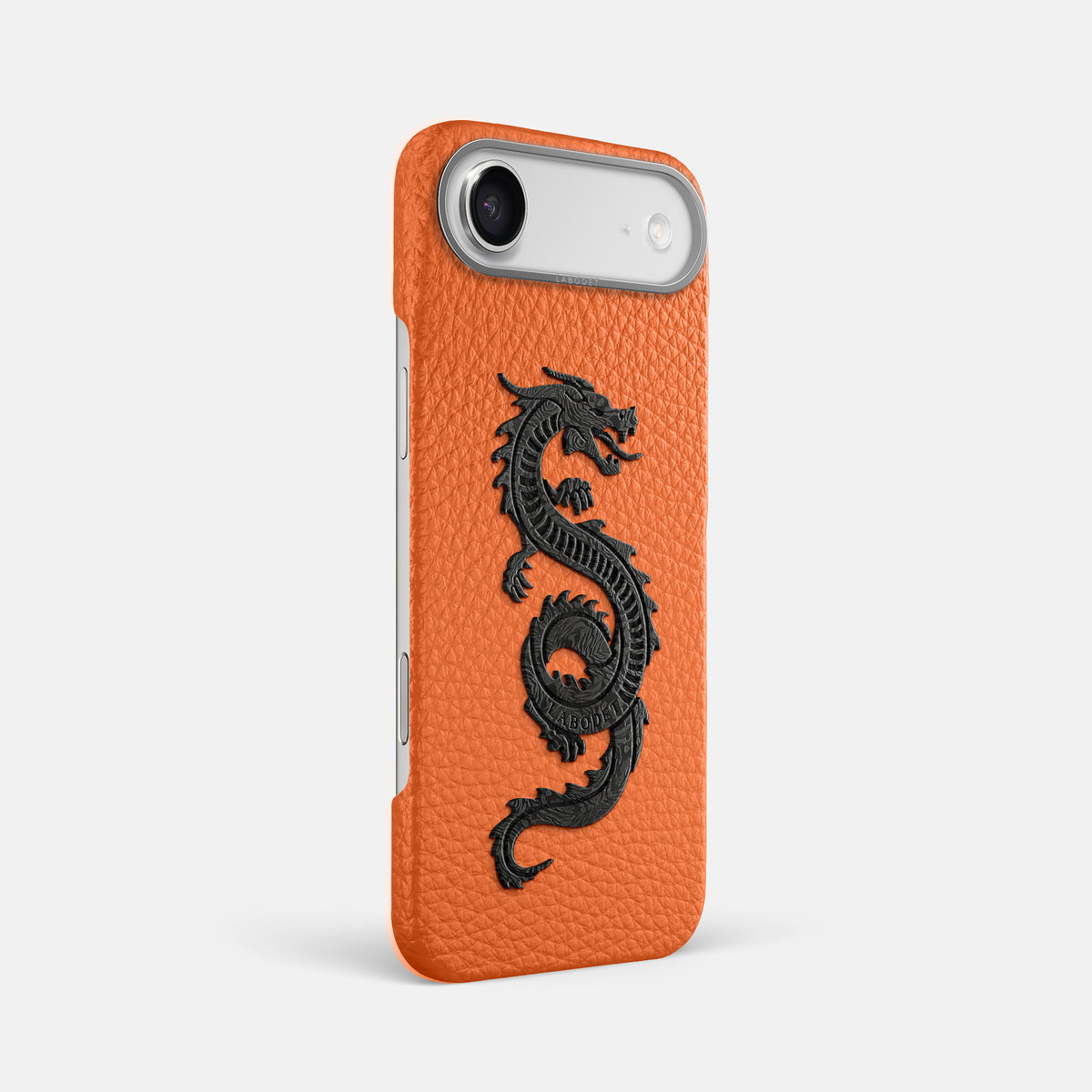 Classic Case With Carbon Dragon For iPhone 17 Air In Calf -2 | Orange-Steel
