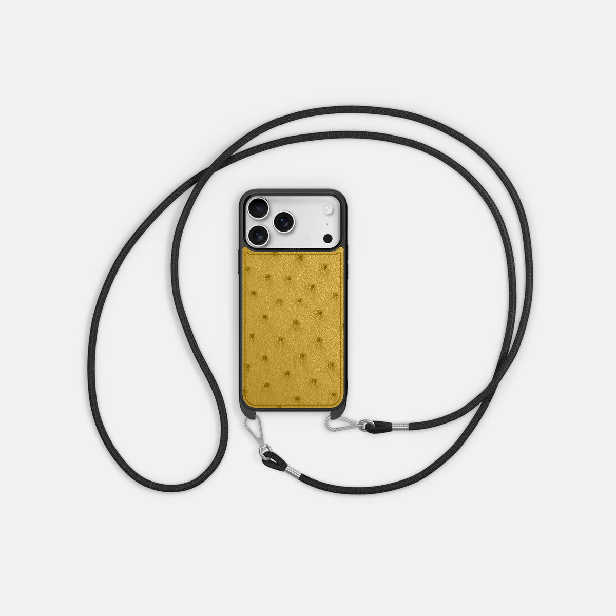 Crossbody Sport Case For iPhone 17 Pro In Ostrich -5 | Gold