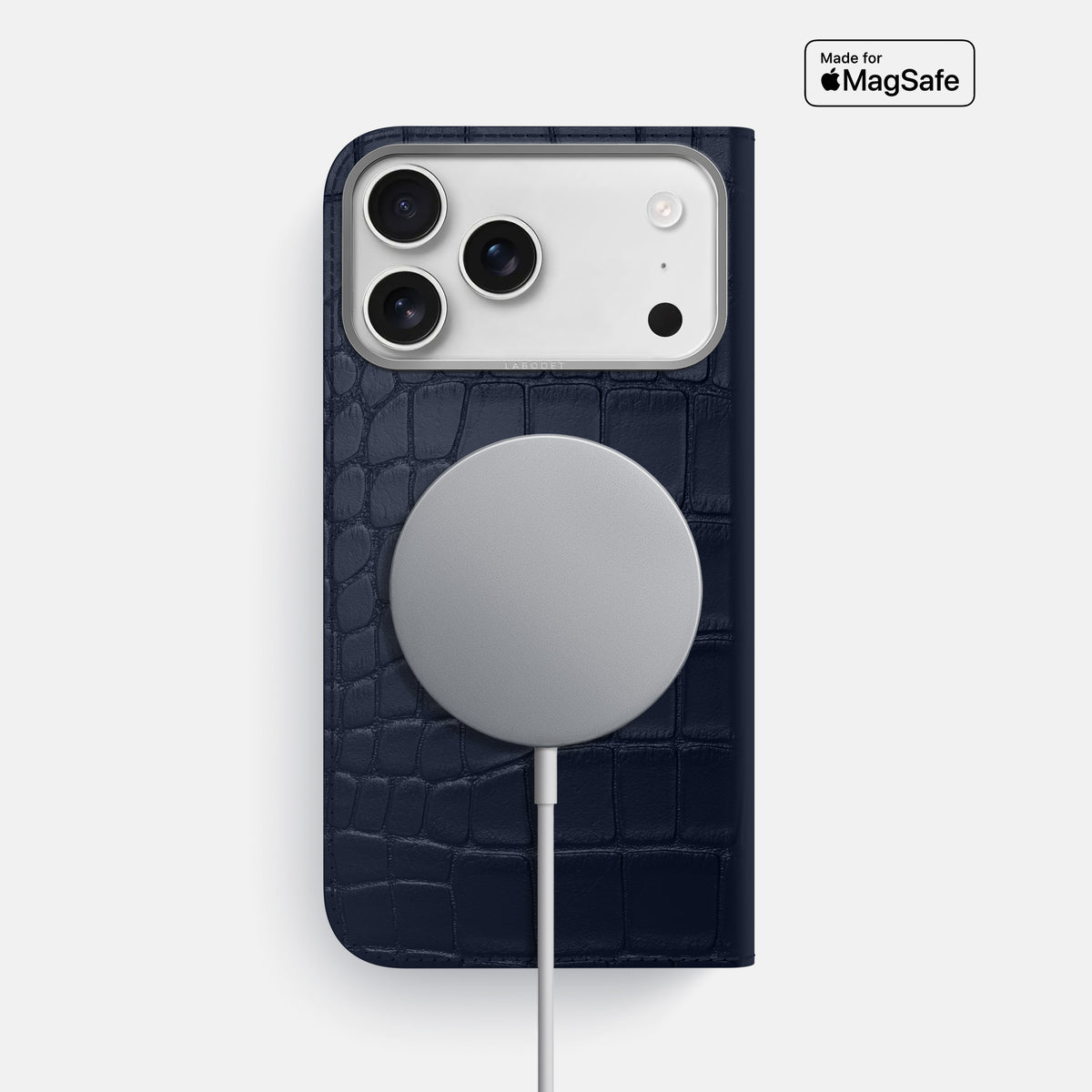 Folio Case For iPhone 17 Pro Max In Alligator -3 | Navy-Blue-Steel