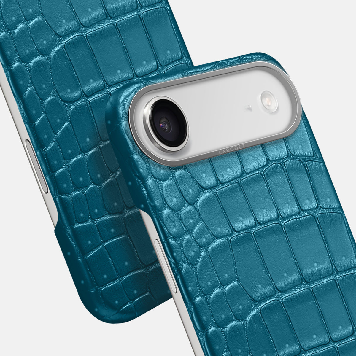 Classic Case For iPhone 17 Air In Porosus Crocodile -6 | Turquoise-Steel