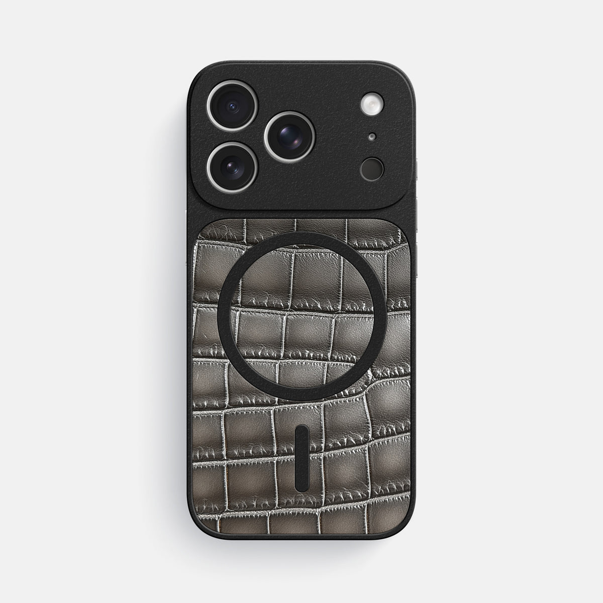 MagSafe Mask For iPhone 17 Pro Max In Patina Alligator -3 | Grey