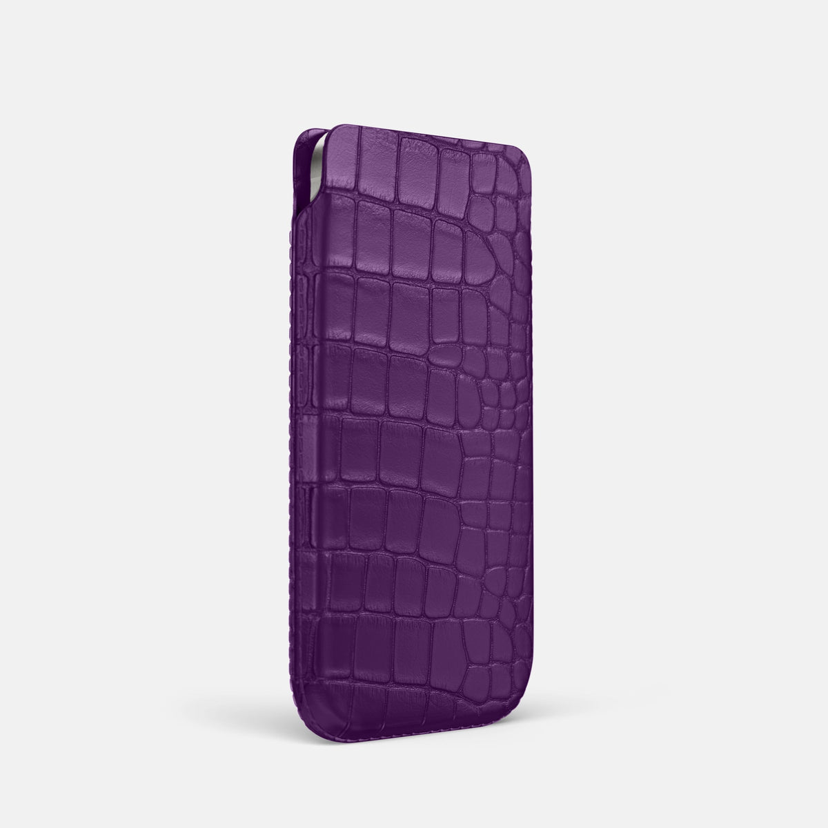 Pouch Case For iPhone 18 Pro In Alligator -2 | Purple