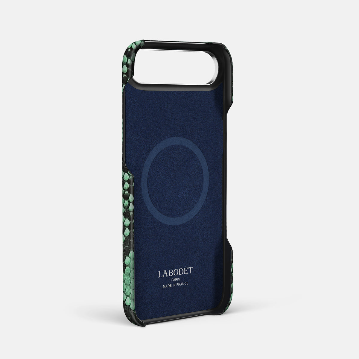 Center Handle For iPhone 17 Air In Deluxe Python -3 | Forest-Green-Steel