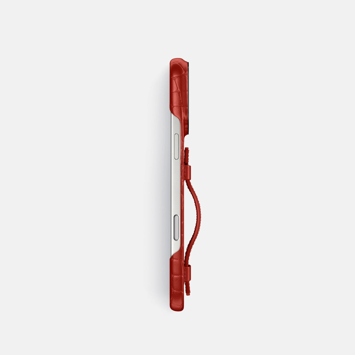 Handle Case For iPhone 18 Pro In Alligator -3 | Red-Black