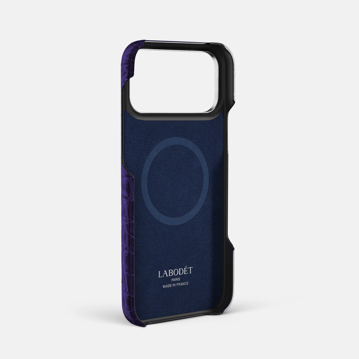 Finger Case For iPhone 17 Pro Max In Himalayan Crocodile -4 | Purple-Steel