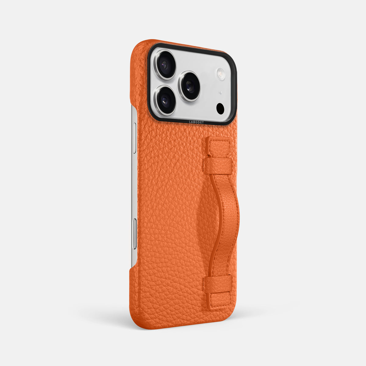 Handle Case For iPhone 17 Pro Max In Calf -2 | Orange-Black
