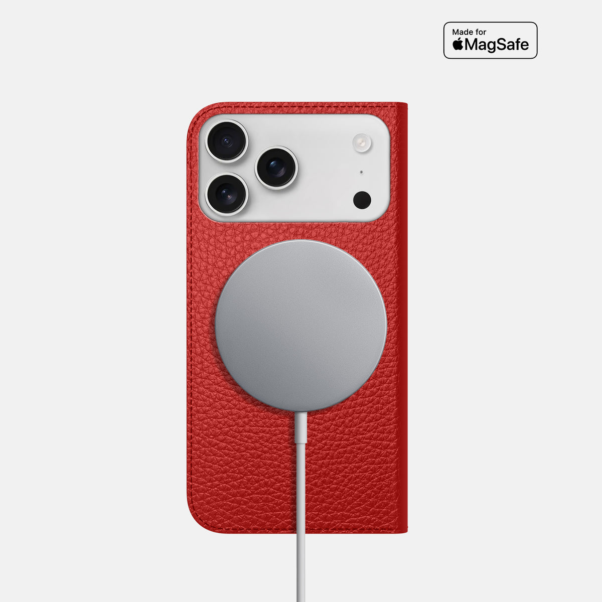 Folio Slim Case For iPhone 17 Pro In Calf -3 | Red