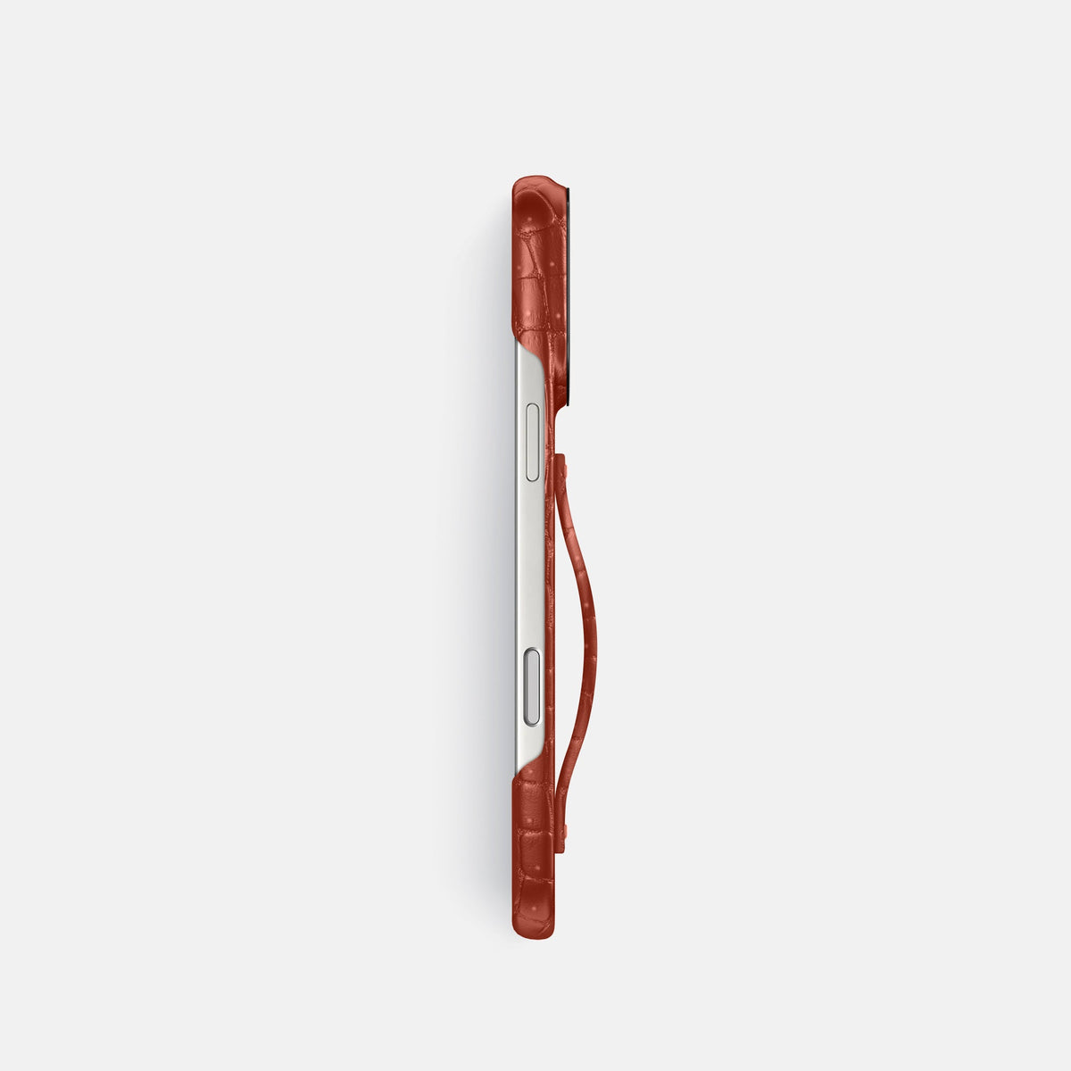 Finger Case For iPhone 18 Pro In Porosus Crocodile -3 | Mahogany-Brown-Black