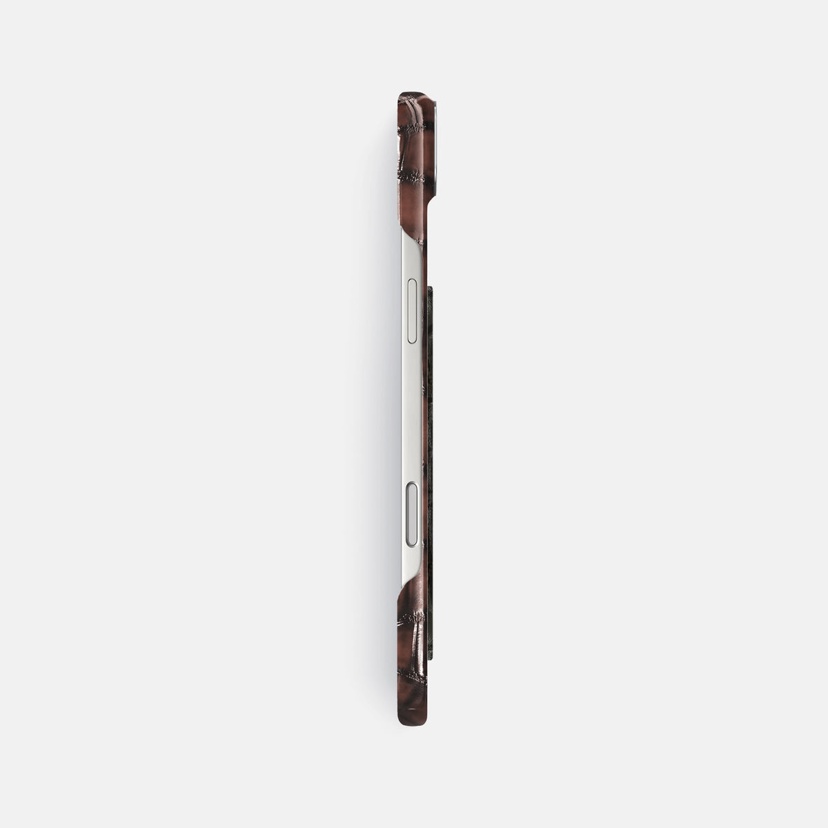Classic Case With Carbon Dragon For iPhone 17 Air In Patina Alligator -3 | Havana-Brown-Steel
