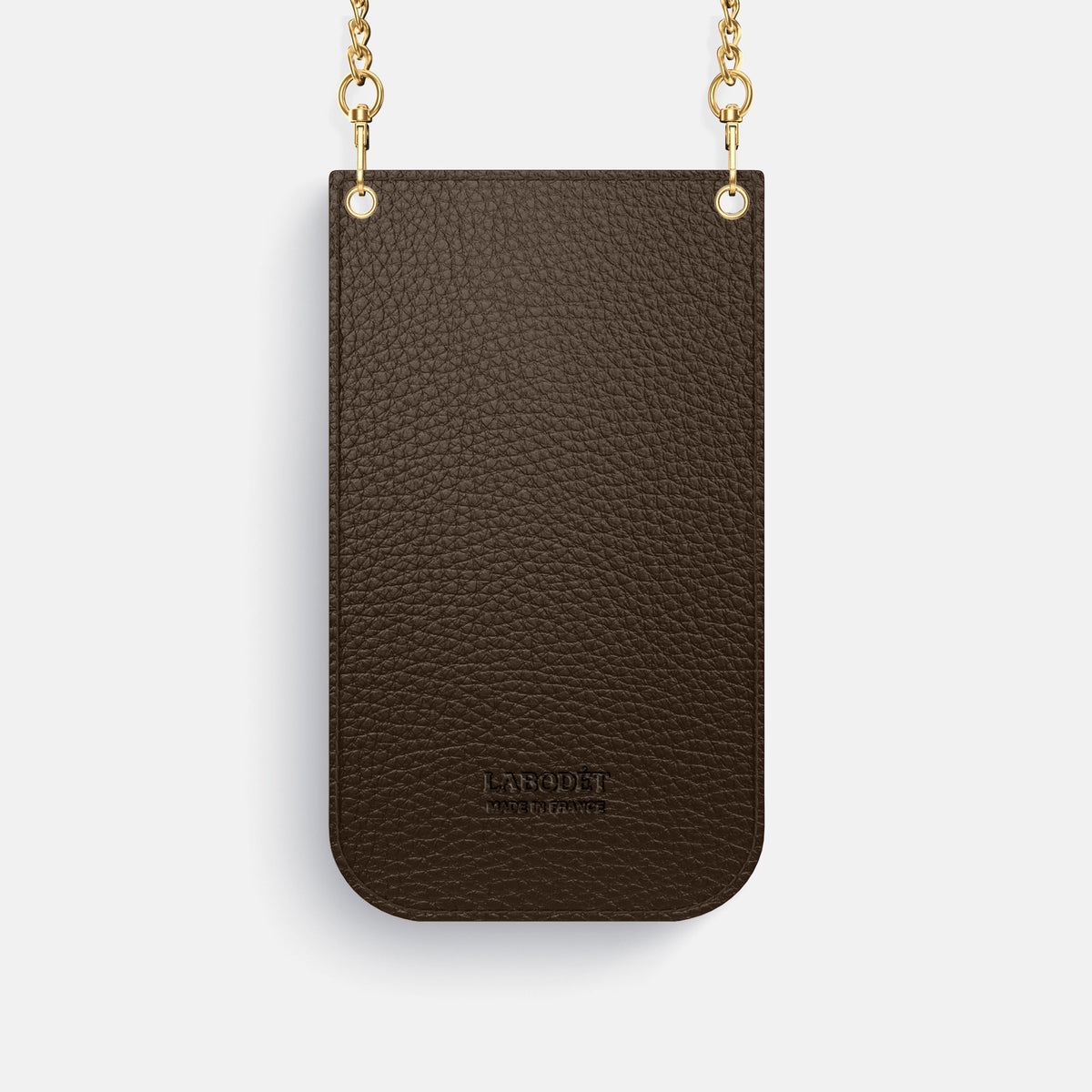 Crossbody Bag For iPhone 18 Pro In Ostrich -3 | Chocolate-Gold