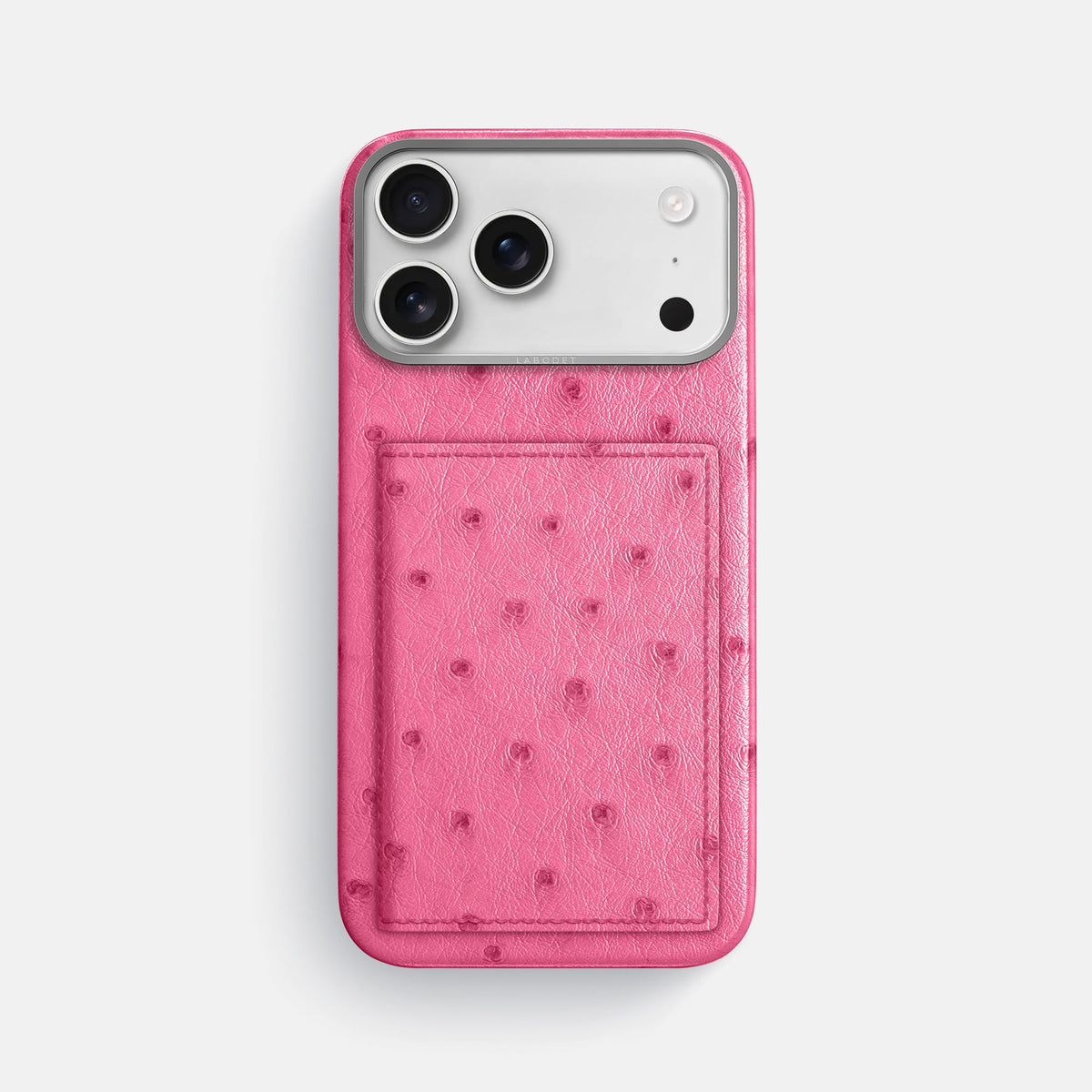 Bi-Fold Case For iPhone 18 Pro Max In Ostrich -1 | Pink-Steel