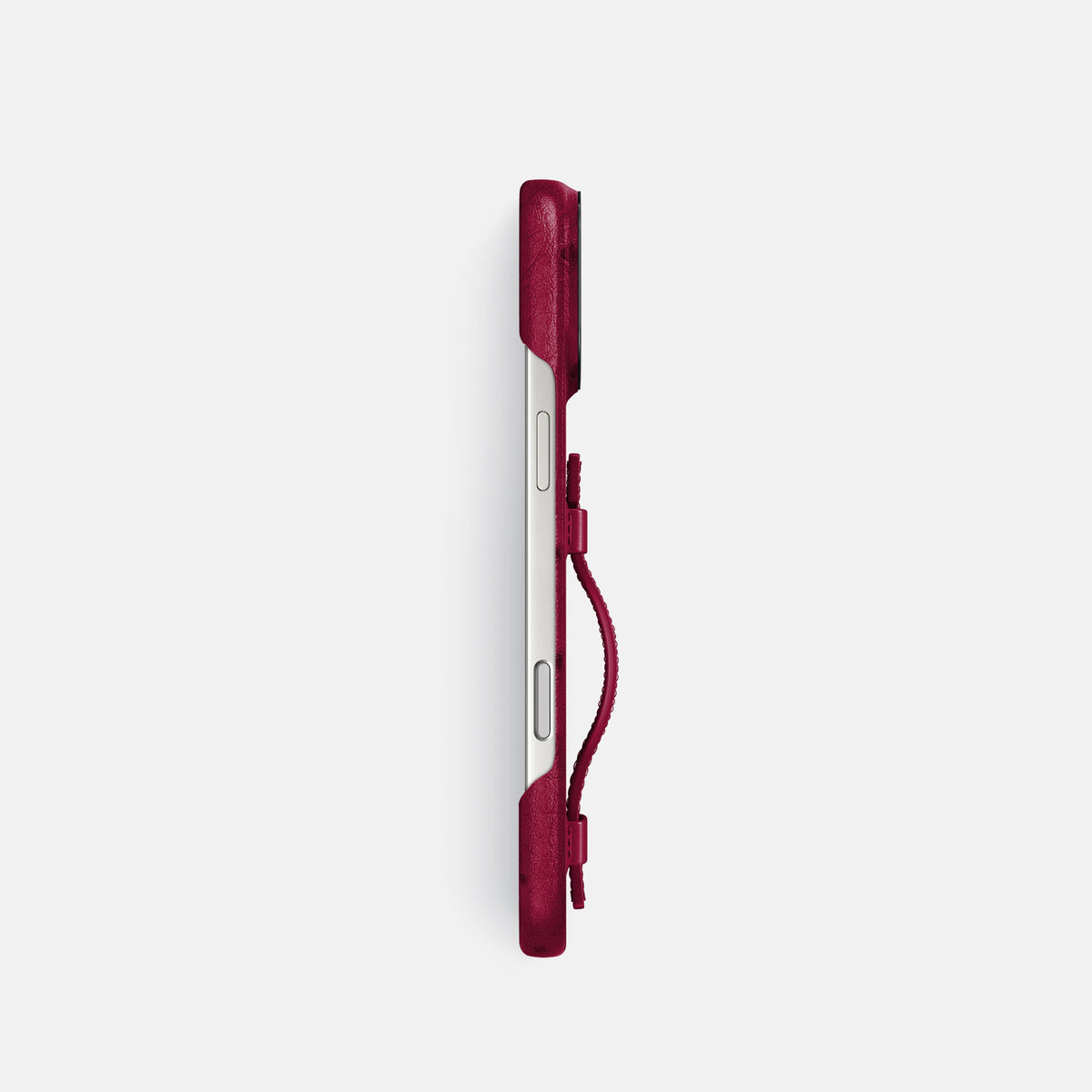 Handle Case For iPhone 17 Pro In Ostrich -3 | Bordeaux-Black