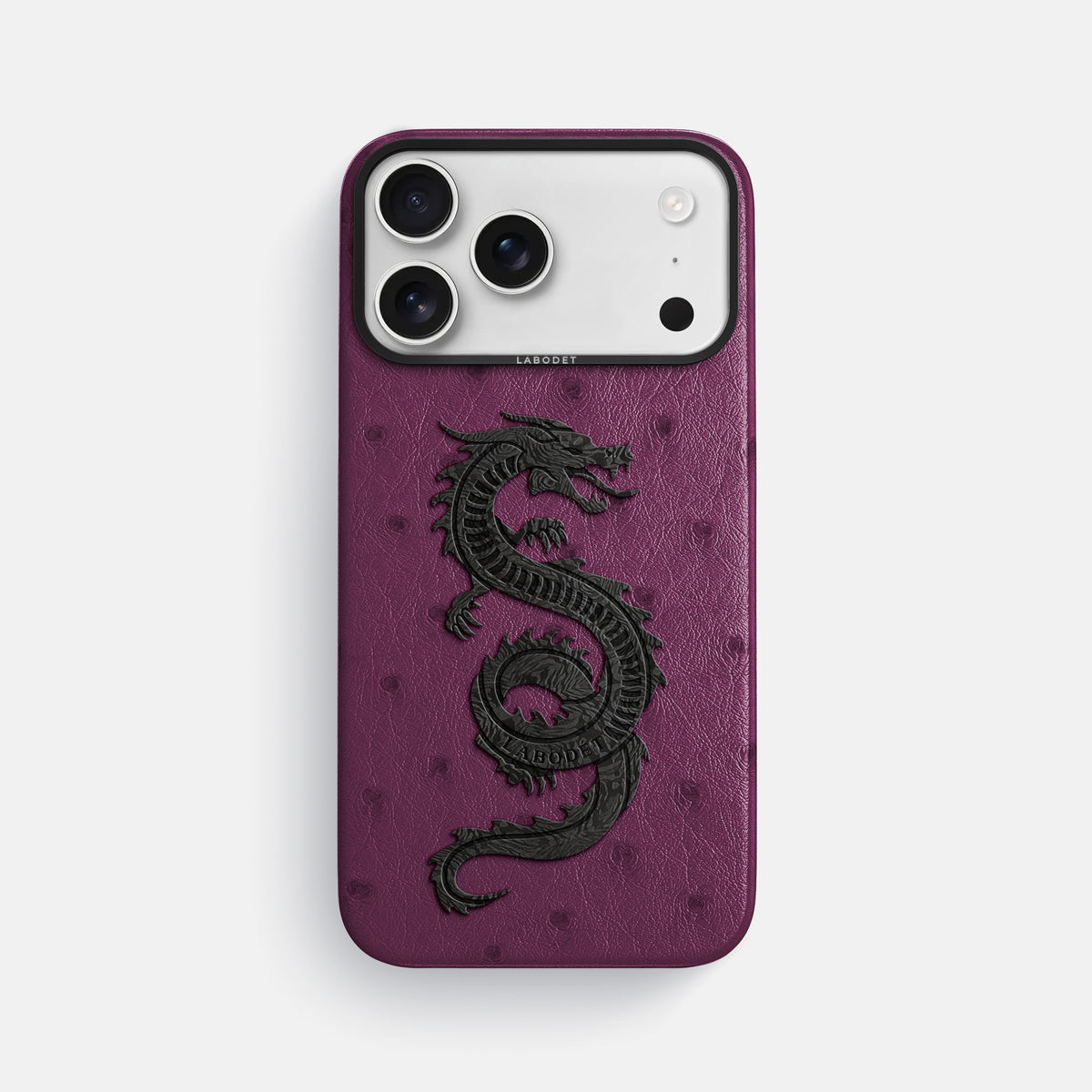 Classic Case With Carbon Dragon For iPhone 17 Pro Max In Ostrich -1 | Purple-Black
