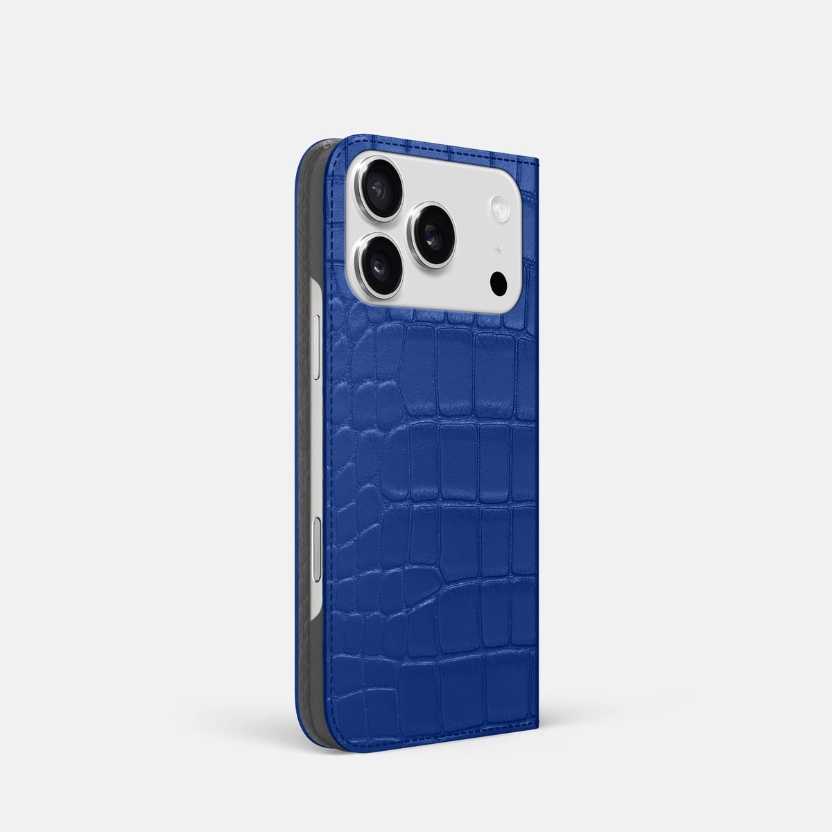 Folio Slim Case For iPhone 18 Pro In Alligator -1 | Royal-Blue