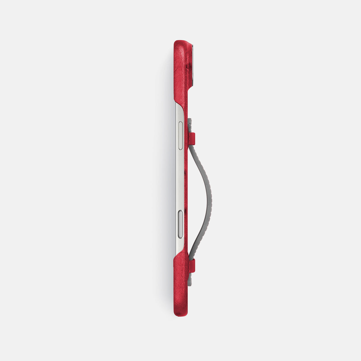 Center Handle Coloré For iPhone 17 Air In Ostrich -2 | Red-Steel