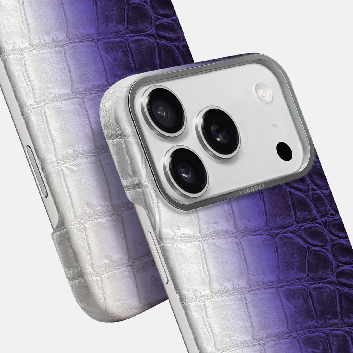 Classic Case For iPhone 18 Pro Max In Himalayan Crocodile -5 | Purple-Steel
