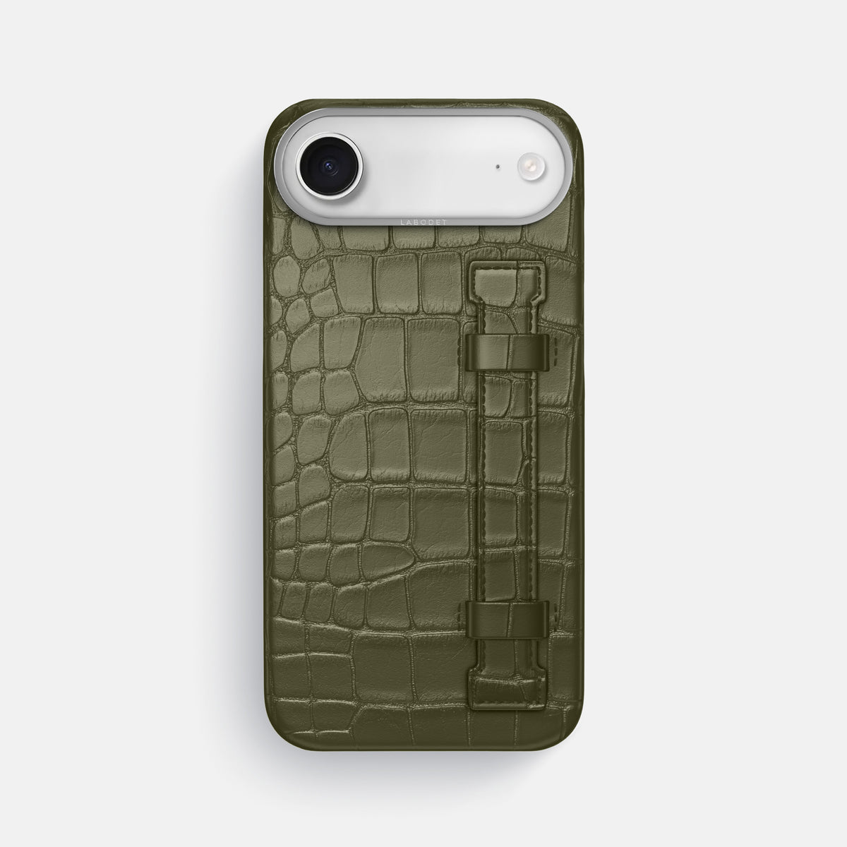 Handle Case For iPhone 17 Air In Alligator -1 | Kaki-Green-Steel