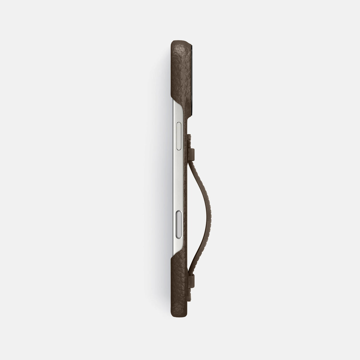 Center Handle For iPhone 18 Pro Max In Calf -2 | Dark-Brown-Black