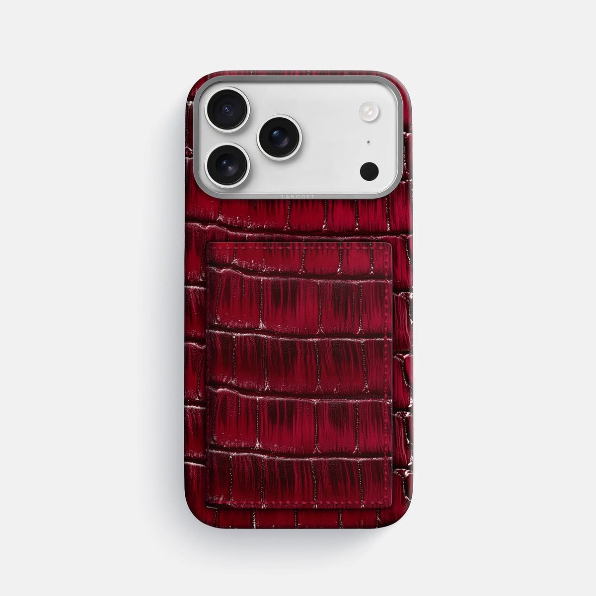 Bi-Fold Case For iPhone 18 Pro Max In Patina Alligator -1 | Havana-Burgundy-Steel