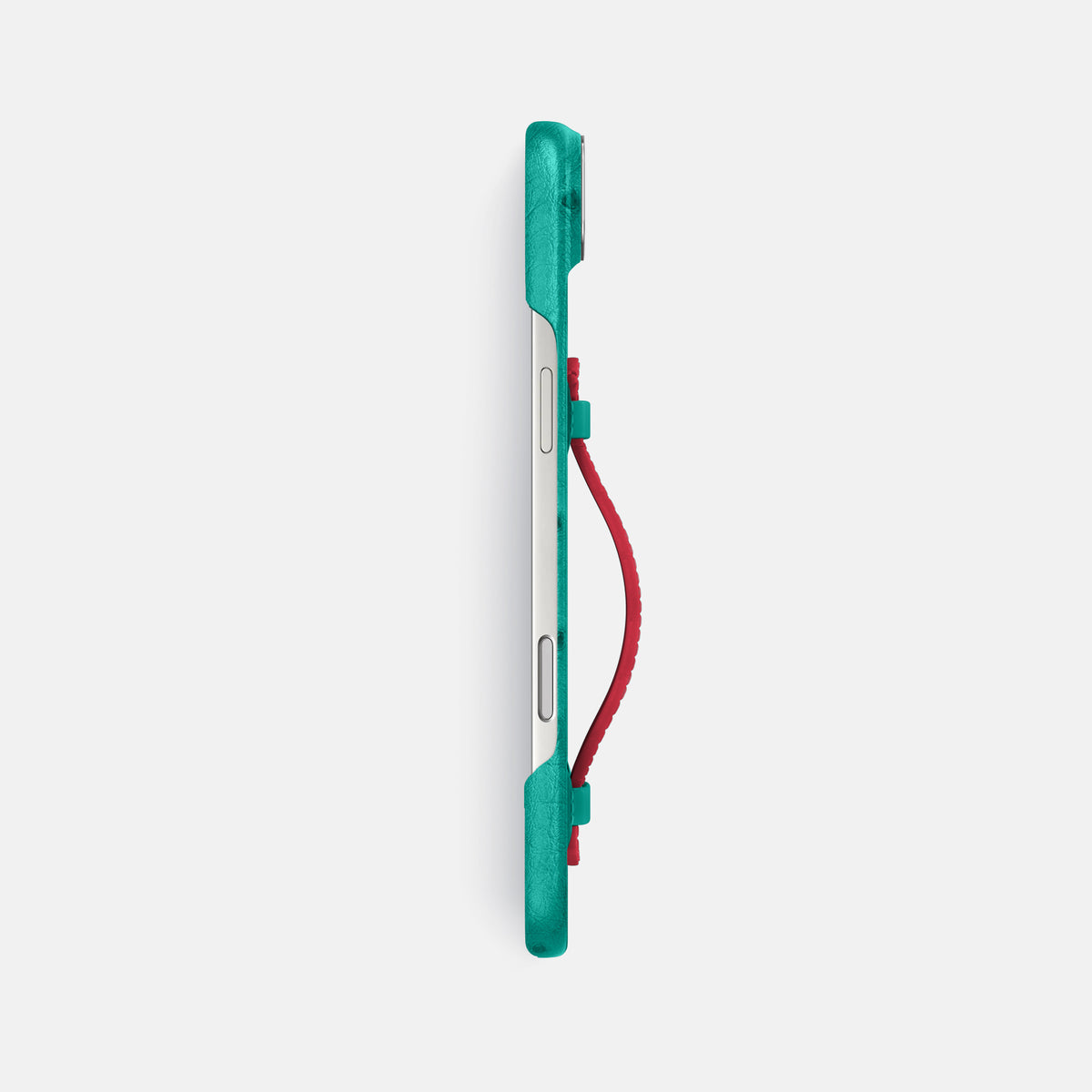 Center Handle Coloré For iPhone 17 Air In Ostrich -2 | Turquoise-Steel