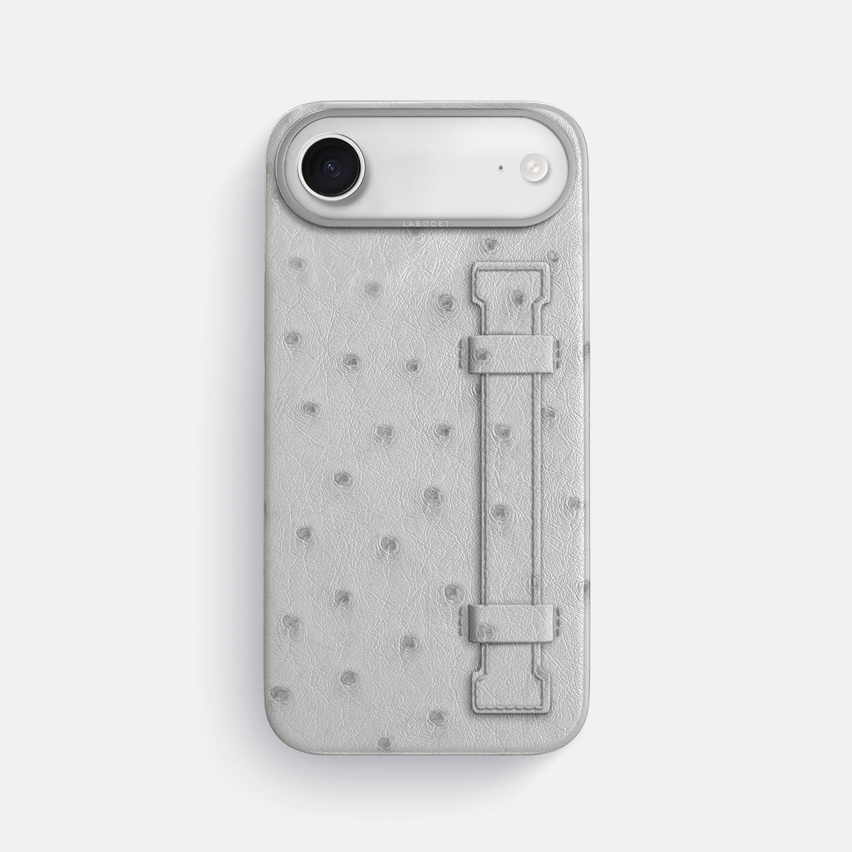 Handle Case For iPhone 17 Air In Ostrich -1 | White-Steel
